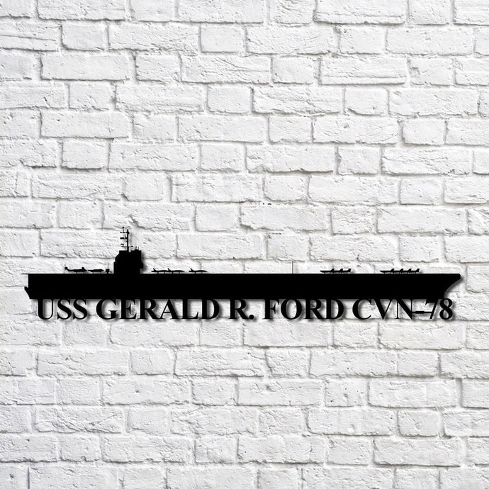 US Navy Metal Sign, Uss Gerald R Ford Cvn78 Navy Ship Metal Art, Custo ...