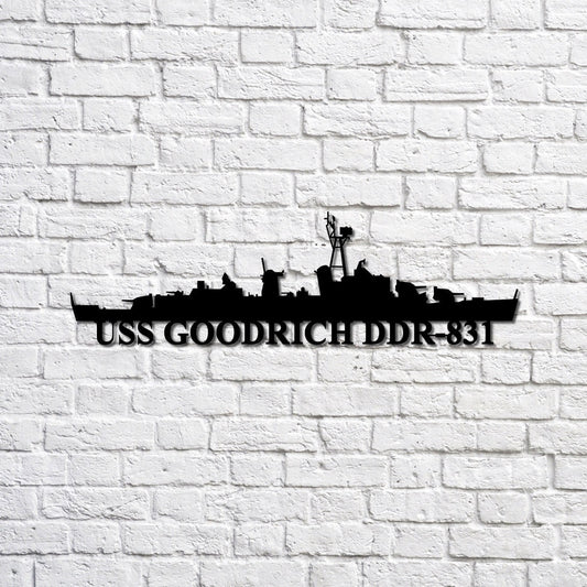 US Navy Metal Sign, Uss Goodrich Ddr831 Navy Ship Metal Sign, Memory Wall Metal Sign, Navy Veteran Metal Sign