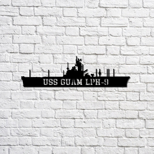 US Navy Metal Sign, Uss Guam Lph9 Navy Ship Metal Sign, Memory Wall Metal Sign, Navy Veteran Metal Sign