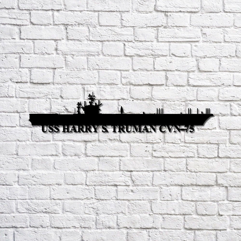 US Navy Metal Sign, Uss Harry S Truman Cvn75 Navy Ship Metal Sign, Memory Wall Metal Sign, Navy Veteran Metal Sign