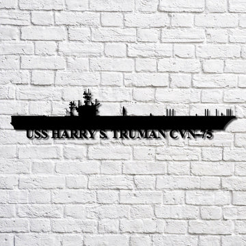 US Navy Metal Sign, Uss Harry S Truman (cvn75) Navy Ship Metal Art, Custom Us Navy Ship Cut Metal Sign, Navy Veteran Metal Sign