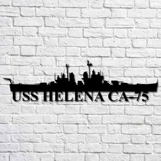 US Navy Metal Sign, Uss Helena Ca75 Navy Ship Metal Art, Custom Us Navy Ship Cut Metal Sign, Navy Veteran Metal Sign
