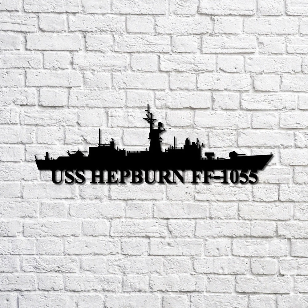 US Navy Metal Sign, Uss Hepburn Ff1055 Navy Ship Metal Sign, Memory Wa ...