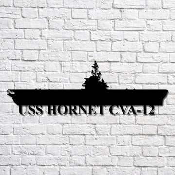 US Navy Metal Sign, Uss Hornet Cva12 Navy Ship Metal Art, Custom Us Navy Ship Cut Metal Sign, Navy Veteran Metal Sign