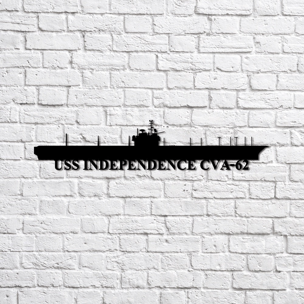 US Navy Metal Sign, Uss Independence Cva62 Navy Ship Metal Sign, Memory Wall Metal Sign, Navy Veteran Metal Sign