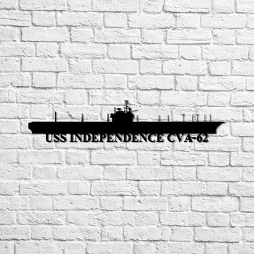US Navy Metal Sign, Uss Independence Cva62 Navy Ship Metal Sign, Memory Wall Metal Sign, Navy Veteran Metal Sign