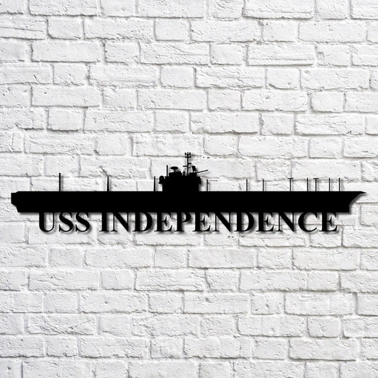 US Navy Metal Sign, Uss Independence Navy Ship Metal Art, Custom Us Navy Ship Cut Metal Sign, Navy Veteran Metal Sign