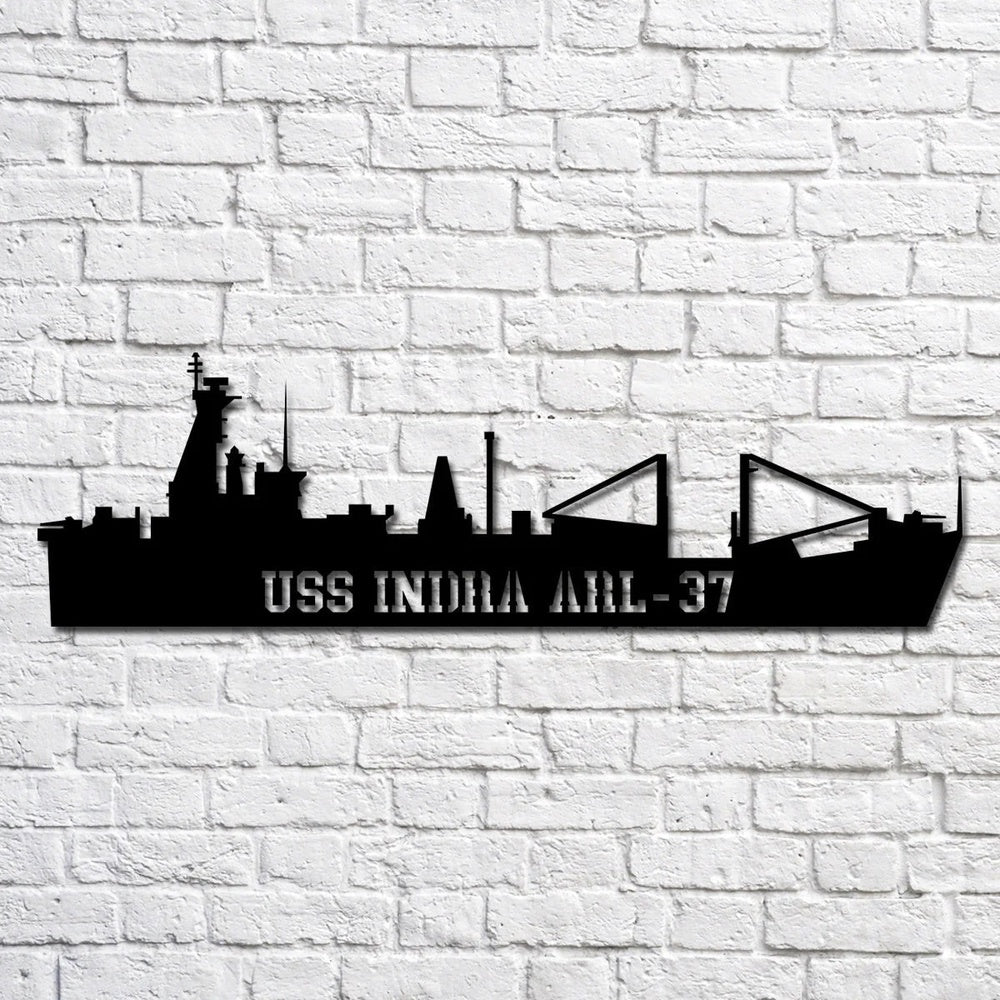 US Navy Metal Sign, Uss Indra Arl37 Navy Ship Metal Art, Custom Us Navy Ship Cut Metal Sign, Navy Veteran Metal Sign