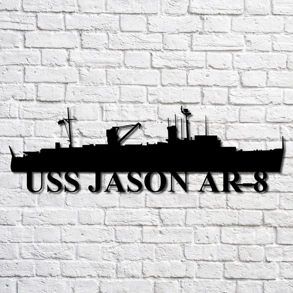 US Navy Metal Sign, Uss Jason Ar8 Navy Ship Metal Art, Custom Us Navy Ship Cut Metal Sign, Navy Veteran Metal Sign