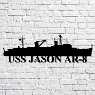 US Navy Metal Sign, Uss Jason Ar8 Navy Ship Metal Art, Custom Us Navy Ship Cut Metal Sign, Navy Veteran Metal Sign