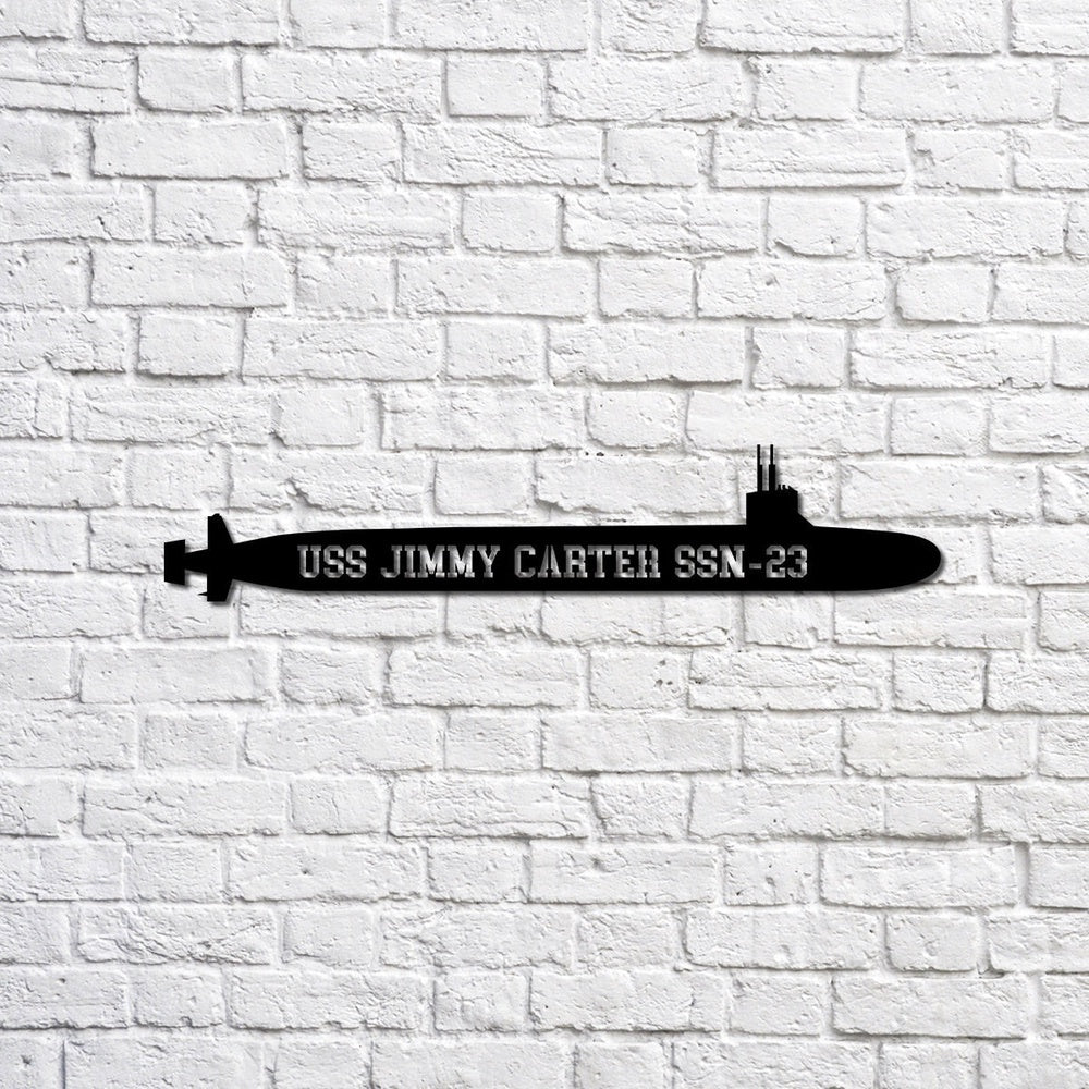US Navy Metal Sign, Uss Jimmy Carter Ssn23 Navy Ship Metal Sign, Memory Wall Metal Sign, Navy Veteran Metal Sign