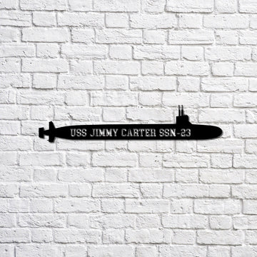 US Navy Metal Sign, Uss Jimmy Carter Ssn23 Navy Ship Metal Sign, Memory Wall Metal Sign, Navy Veteran Metal Sign