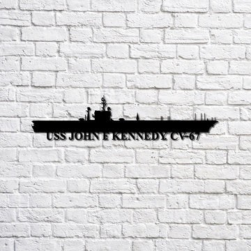 US Navy Metal Sign, Uss John F Kennedy Cv67 Navy Ship Metal Sign, Memory Wall Metal Sign, Navy Veteran Metal Sign