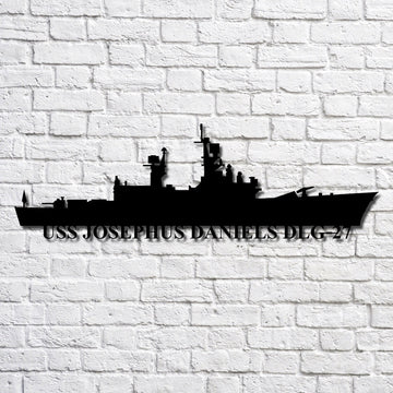 US Navy Metal Sign, Uss Josephus Daniels Dlg27 Navy Ship Metal Art, Navy Veteran Metal Sign