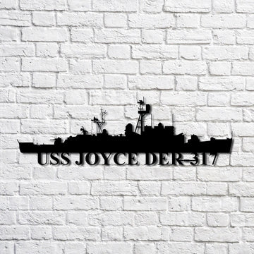 US Navy Metal Sign, Uss Joyce Der317 Navy Ship Metal Art, Custom Us Navy Ship Cut Metal Sign, Navy Veteran Metal Sign
