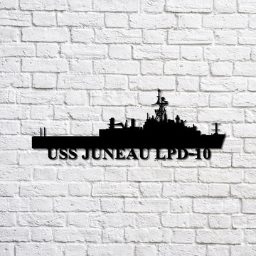 US Navy Metal Sign, Uss Juneau Lpd10 Navy Ship Metal Sign, Memory Wall Metal Sign, Navy Veteran Metal Sign