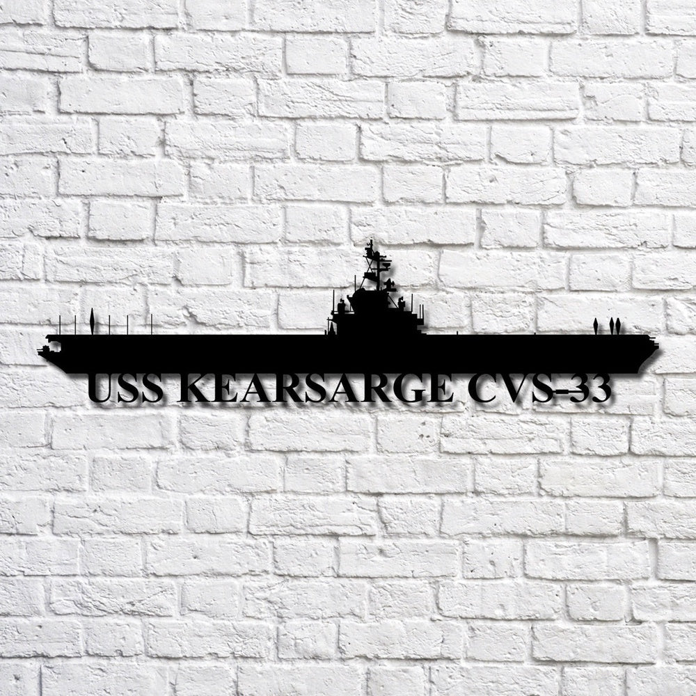 US Navy Metal Sign, Uss Kearsarge Cvs33 Navy Ship Metal Art, Custom Us Navy Ship Cut Metal Sign, Navy Veteran Metal Sign
