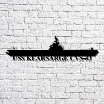 US Navy Metal Sign, Uss Kearsarge Cvs33 Navy Ship Metal Art, Custom Us Navy Ship Cut Metal Sign, Navy Veteran Metal Sign