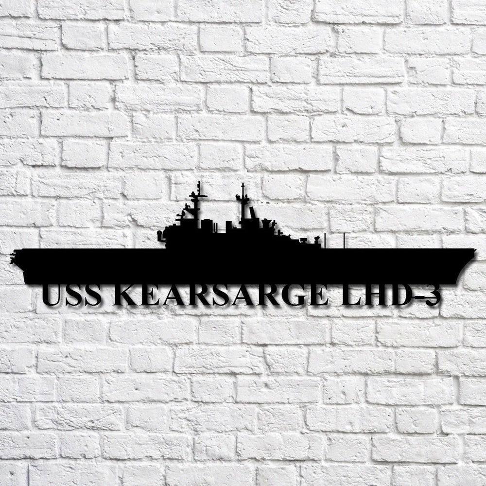 US Navy Metal Sign, Uss Kearsarge Lhd3 Navy Ship Metal Art, Custom Us Navy Ship Cut Metal Sign, Navy Veteran Metal Sign