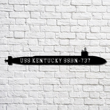 US Navy Metal Sign, Uss Kentucky Ssbn737 Navy Ship Metal Art, Custom Us Navy Ship Cut Metal Sign, Navy Veteran Metal Sign