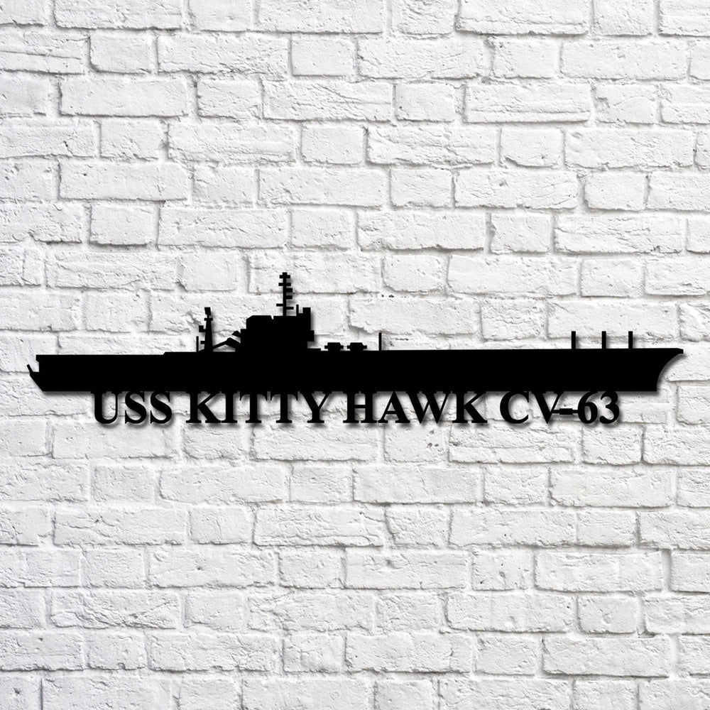US Navy Metal Sign, Uss Kitty Hawk Cv63 V2 Navy Ship Metal Art, Custom Us Navy Ship Cut Metal Sign, Navy Veteran Metal Sign