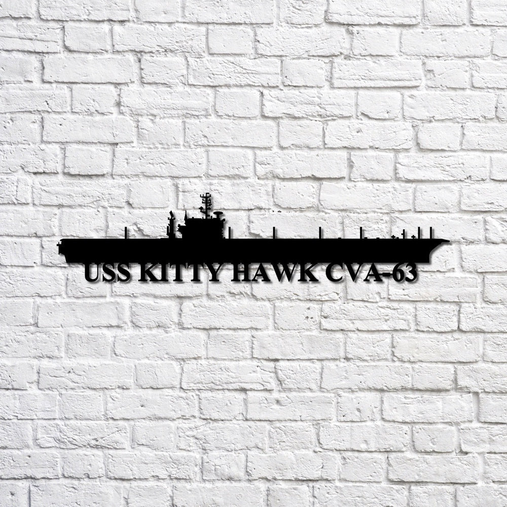 US Navy Metal Sign, Uss Kitty Hawk Cva63 Navy Ship Metal Sign, Memory Wall Metal Sign, Navy Veteran Metal Sign