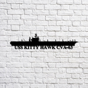 US Navy Metal Sign, Uss Kitty Hawk Cva63 Navy Ship Metal Sign, Memory Wall Metal Sign, Navy Veteran Metal Sign