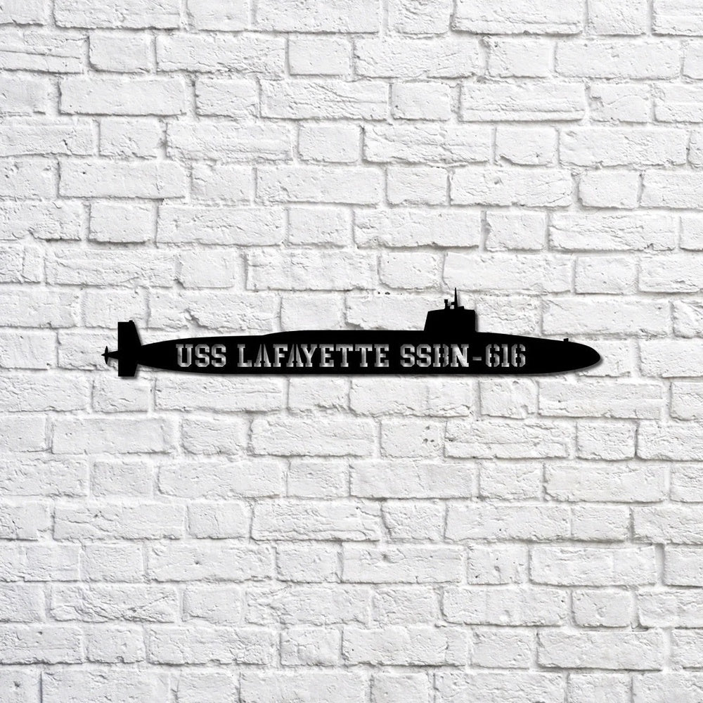 US Navy Metal Sign, Uss Lafayette Ssbn616 Navy Ship Metal Sign, Memory Wall Metal Sign, Navy Veteran Metal Sign