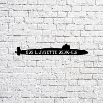 US Navy Metal Sign, Uss Lafayette Ssbn616 Navy Ship Metal Sign, Memory Wall Metal Sign, Navy Veteran Metal Sign