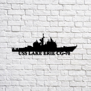 US Navy Metal Sign, Uss Lake Erie Cg70 Navy Ship Metal Sign, Memory Wall Metal Sign, Navy Veteran Metal Sign