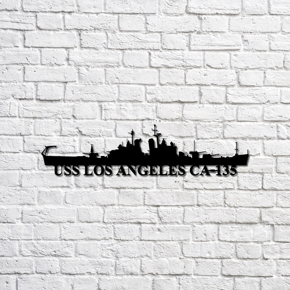 US Navy Metal Sign, Uss Los Angeles Ca135 Navy Ship Metal Sign, Memory Wall Metal Sign, Navy Veteran Metal Sign