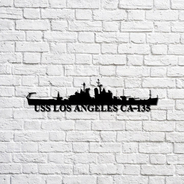 US Navy Metal Sign, Uss Los Angeles Ca135 Navy Ship Metal Sign, Memory Wall Metal Sign, Navy Veteran Metal Sign