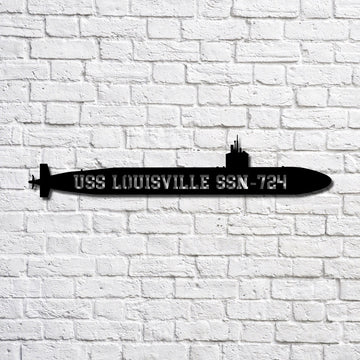 US Navy Metal Sign, Uss Louisville Ssn724 Navy Ship Metal Art, Custom Us Navy Ship Cut Metal Sign, Navy Veteran Metal Sign