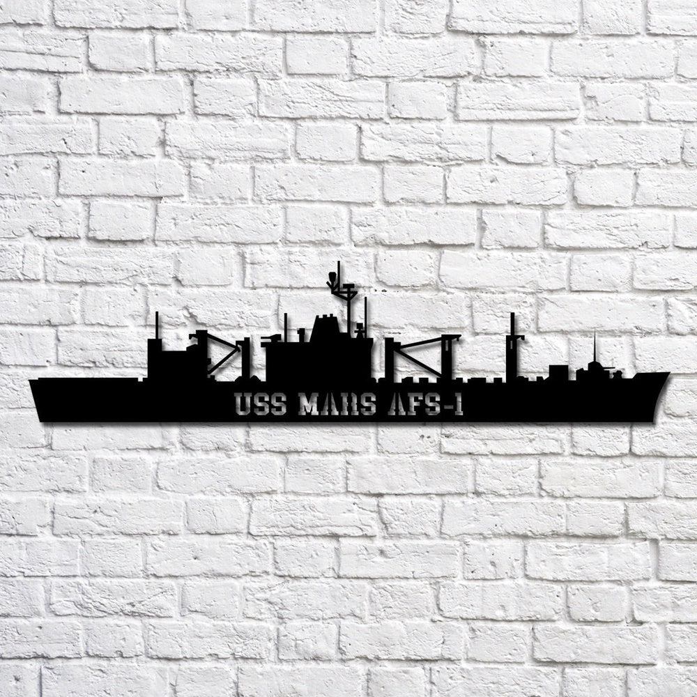 US Navy Metal Sign, Uss Mars Afs1 Navy Ship Metal Art, Custom Us Navy Ship Cut Metal Sign, Navy Veteran Metal Sign