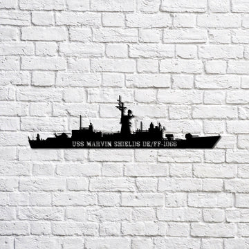 US Navy Metal Sign, Uss Marvin Shields De1066 Ff1066 Navy Ship Metal Sign, Memory Wall Metal Sign, Navy Veteran Metal Sign