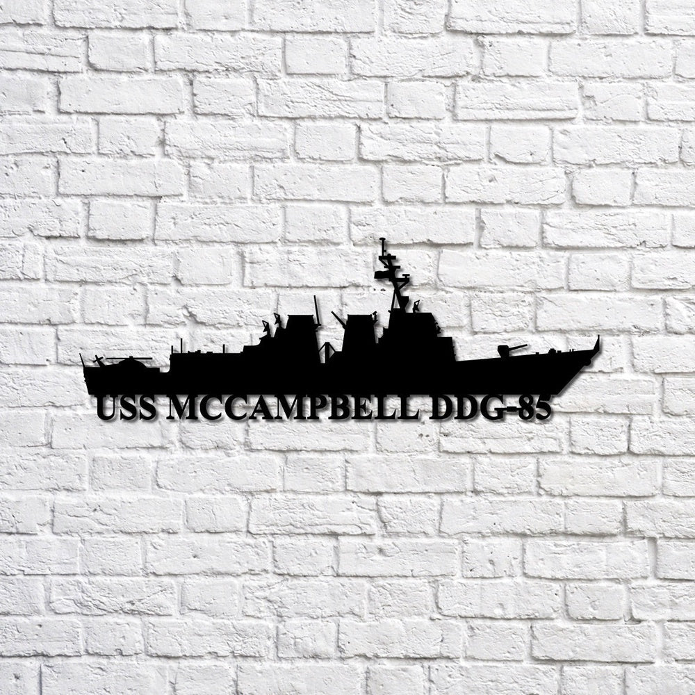 US Navy Metal Sign, Uss Mccampbell Ddg85 Navy Ship Metal Sign, Memory Wall Metal Sign, Navy Veteran Metal Sign