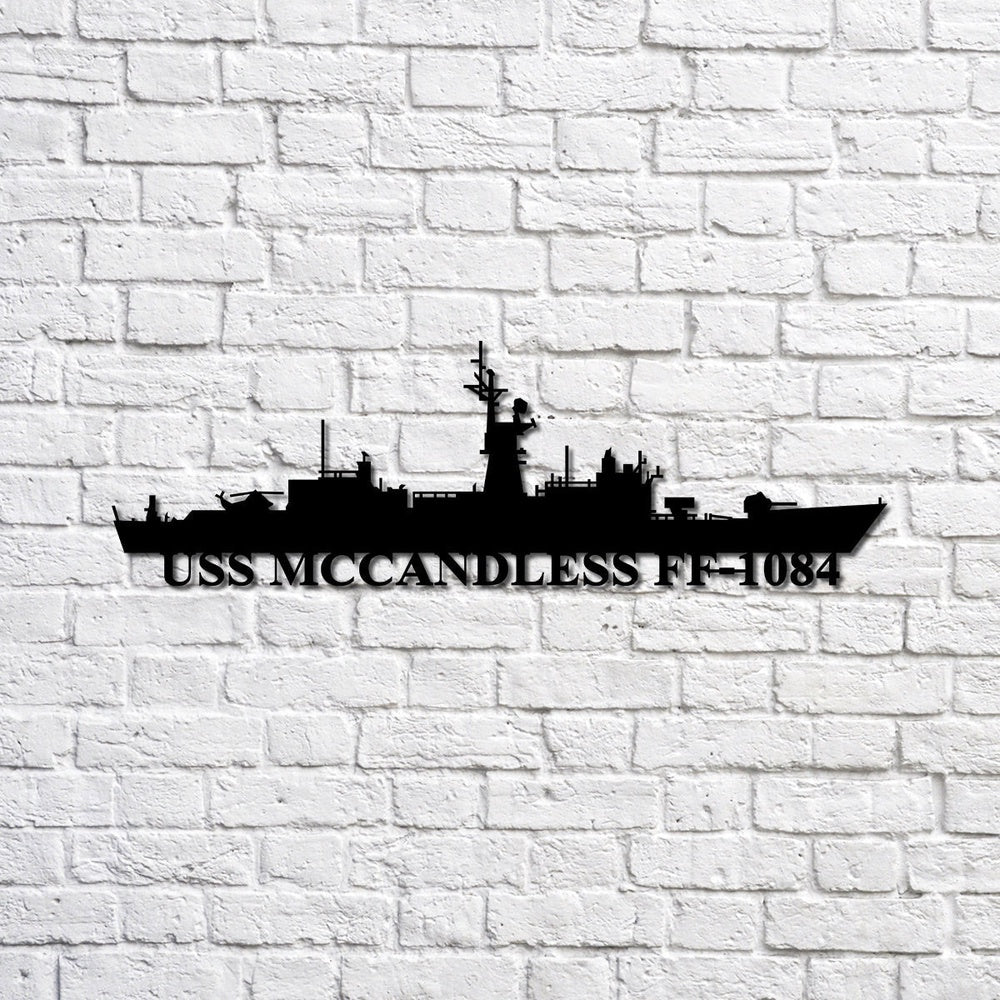 US Navy Metal Sign, Uss Mccandless Ff1084 Navy Ship Metal Sign, Memory Wall Metal Sign, Navy Veteran Metal Sign