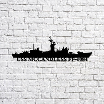 US Navy Metal Sign, Uss Mccandless Ff1084 Navy Ship Metal Sign, Memory Wall Metal Sign, Navy Veteran Metal Sign