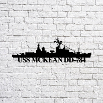 US Navy Metal Sign, Uss Mckean Dd784 Navy Ship Metal Sign, Memory Wall Metal Sign, Navy Veteran Metal Sign