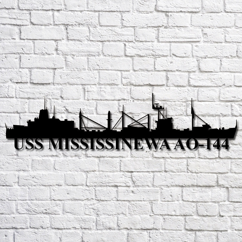 US Navy Metal Sign, Uss Mississinewa Ao144 Navy Ship Metal Art, Navy Veteran Metal Sign