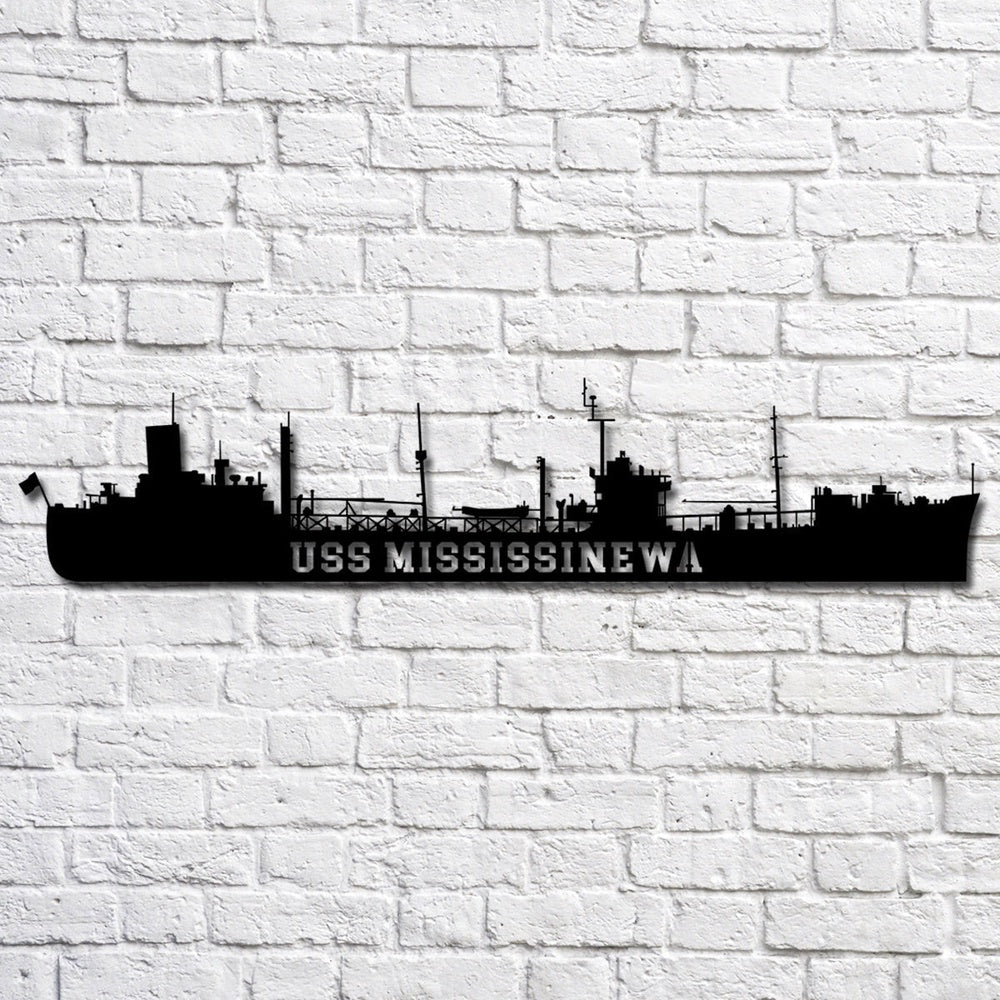US Navy Metal Sign, Uss Mississinewa Navy Ship Metal Art, Navy Veteran Metal Sign