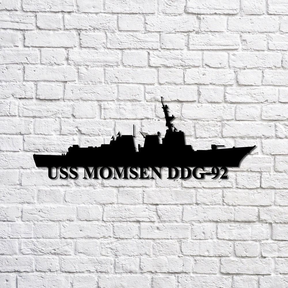 US Navy Metal Sign, Uss Momsen Ddg92 Navy Ship Metal Sign, Memory Wall Metal Sign, Navy Veteran Metal Sign