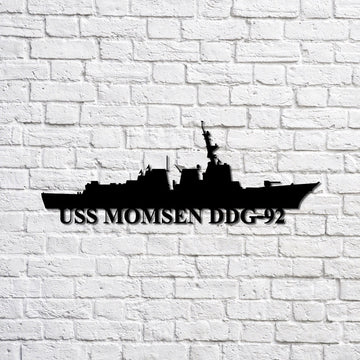 US Navy Metal Sign, Uss Momsen Ddg92 Navy Ship Metal Sign, Memory Wall Metal Sign, Navy Veteran Metal Sign