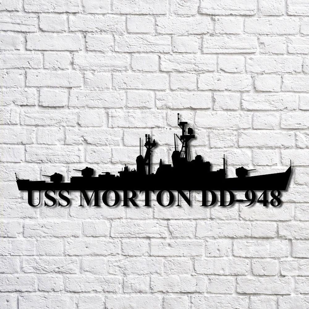 US Navy Metal Sign, Uss Morton Dd948 Navy Ship Metal Art, Navy Veteran Metal Sign