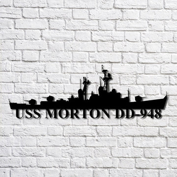 US Navy Metal Sign, Uss Morton Dd948 Navy Ship Metal Art, Navy Veteran Metal Sign