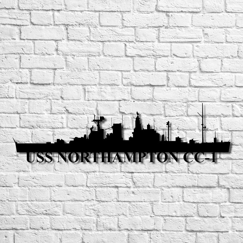 US Navy Metal Sign, Uss Northampton Cc1 Navy Ship Metal Art, Navy Veteran Metal Sign