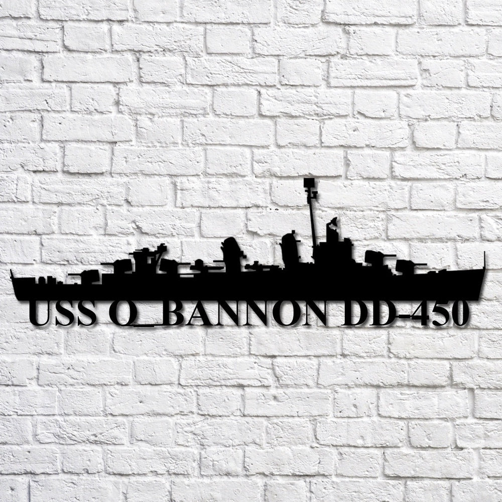US Navy Metal Sign, Uss O_bannon Dd450 Navy Ship Metal Art, Navy Veteran Metal Sign