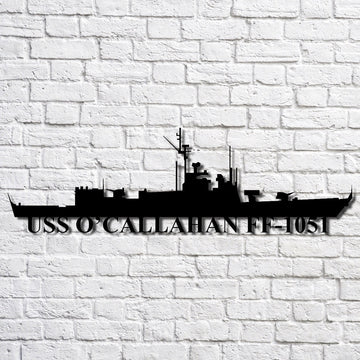 US Navy Metal Sign, Uss O'callahan Ff1051 Navy Ship Metal Art, Navy Veteran Metal Sign