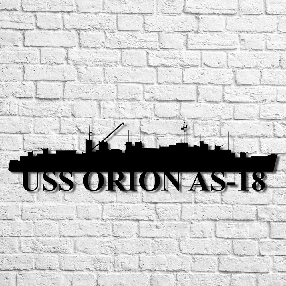 US Navy Metal Sign, Uss Orion As18 Navy Ship Metal Art, Navy Veteran Metal Sign