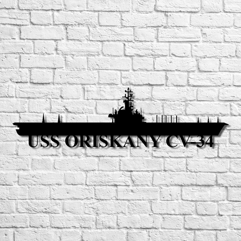 US Navy Metal Sign, Uss Oriskany Cv34 Navy Ship Metal Art, Navy Veteran Metal Sign